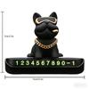 Creative Geometric French Bulldog Car Phone Holder - Stylish Temporary Parking Sign with License Plate, Available In Red or Black, Includes