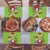 Christmas Printed Rectangular Dining Mat Water Cup Mat Cute Dining Mat Suitable For Placing Plates
