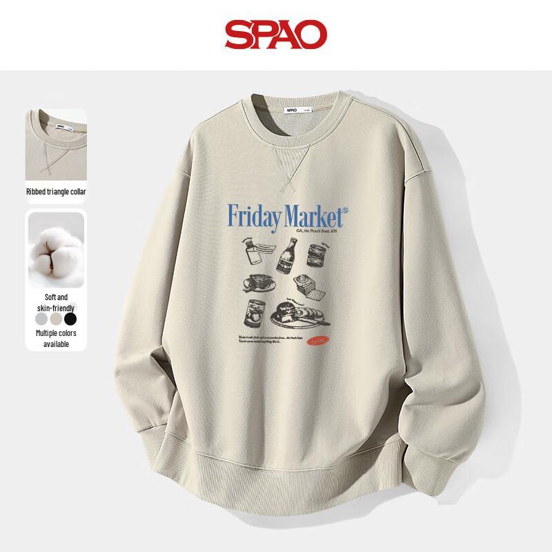 

SPAO Unisex American College Style Loose Fit Hoodie 2XL