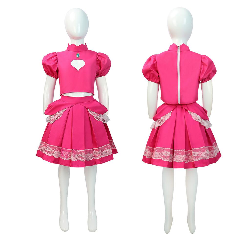 Super Mario Princess Peach Cosplay Costume For Stage Performances Girl Summer