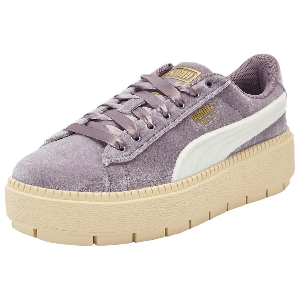 Puma Platform Comfortable Versatile Durable Low-Top Sneakers Women Sneakers Purple 406752-04