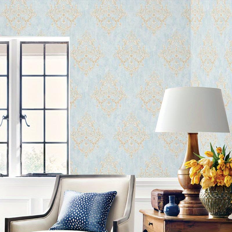 1 Roll 20.87 * 393.7in Non-Self-Adhesive European Flower Wallpaper | Non-woven, Eco-friendly, Moisture-proof & Lightweight