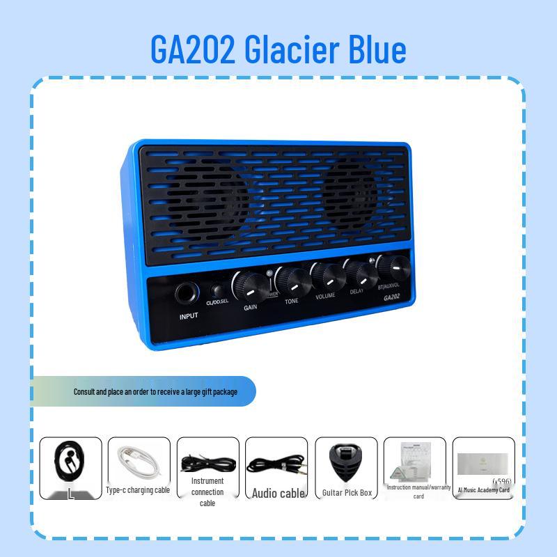 Erco GA202 Bluetooth Electric Guitar Amp & Charging Speaker for Desktop/Dorm/Outdoor Use