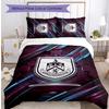 Set Lenzuola Stampato Burnley Football 3 Pezzi, Comodo Set Copripiumino per Camera da Letto Amico della Pelle