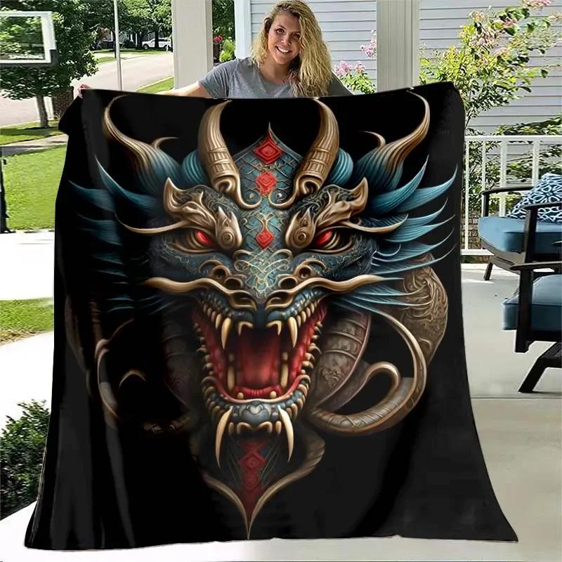 Chinese Style Dreamy Dragon Cartoon vintage Blanket living room bedroom home decor children's room baby blankets birthday gift