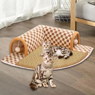 Tunnel Bed Cat Activity Center Play House for Indoor Cats