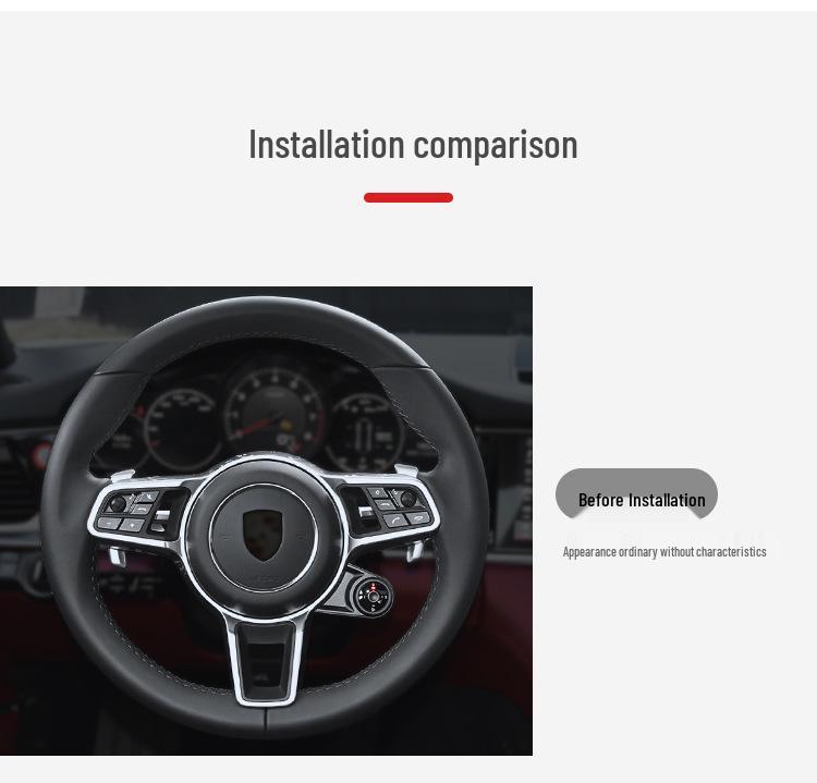 Elastic True Carbon Fiber Knob Paddles for Cayenne, 911, MACAN, Panamera