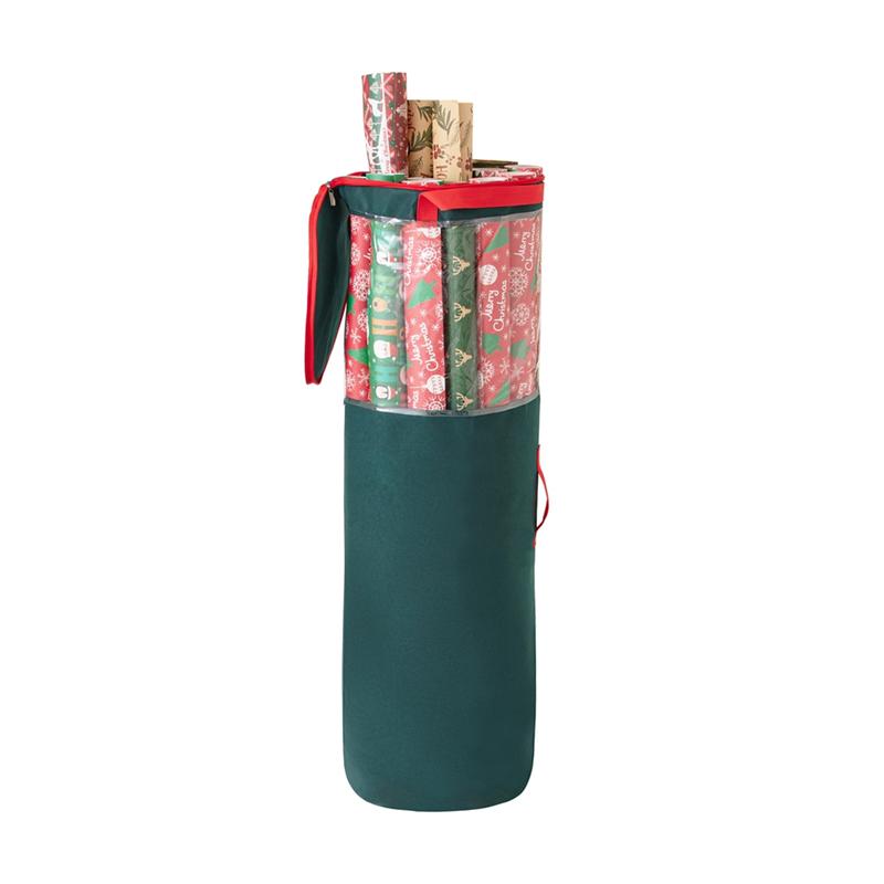 

Under Bed Wrapping Paper Storage Bag Organizer For Storing Multiple Rolls Of Gift Wraps зелёный