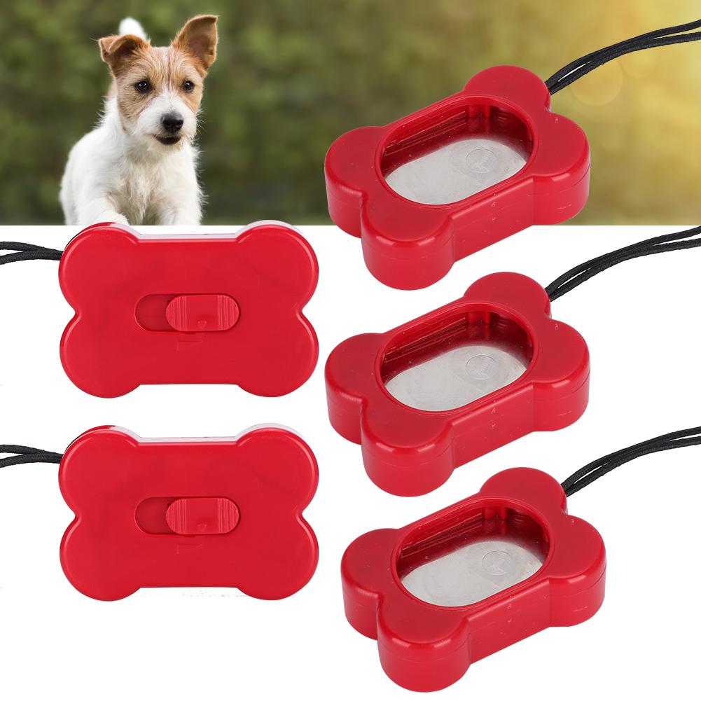 5PCS Pet Training Clicker Adjustable Three Gears Compact Lightweight Supplies for Dogs
