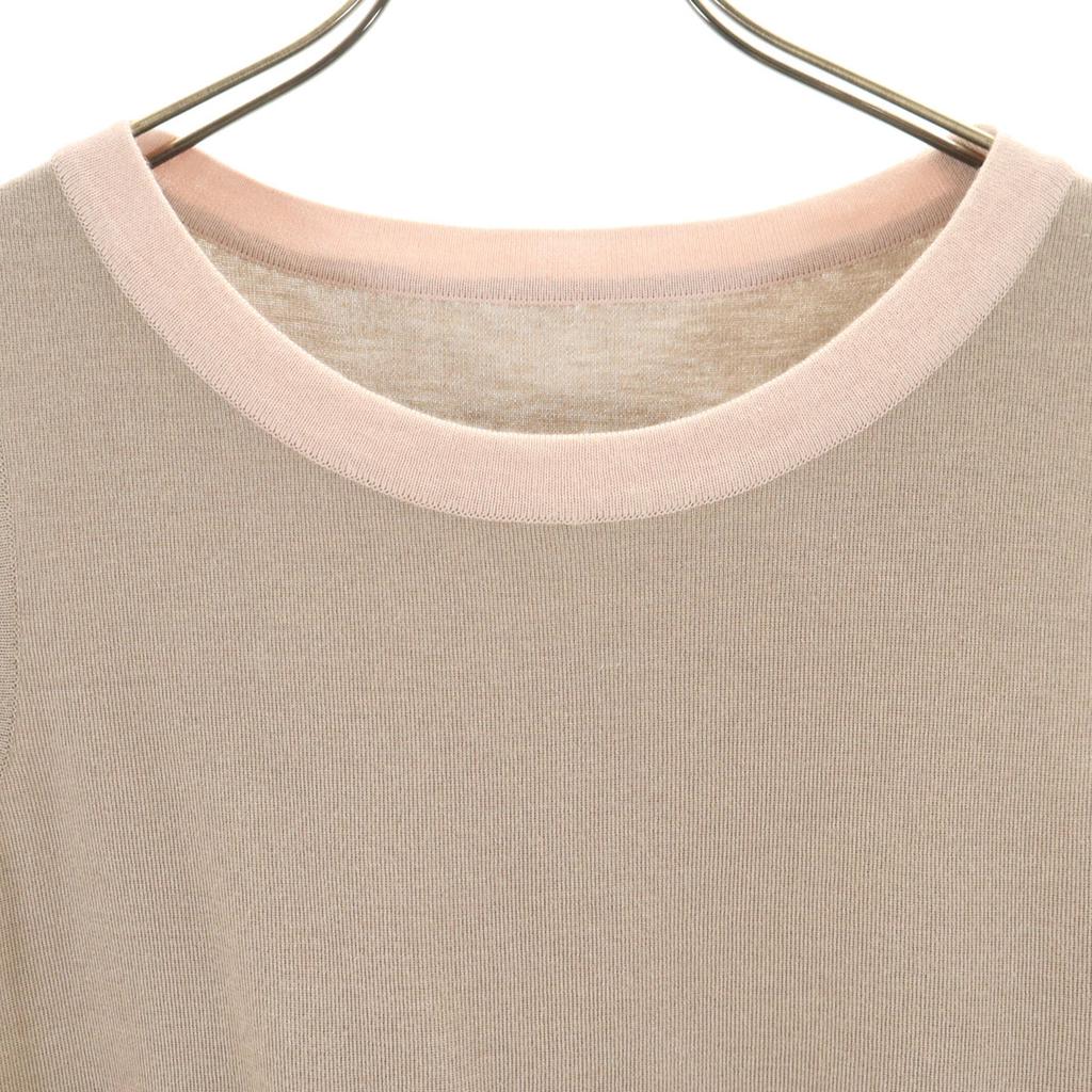 FOXEY Made In Japan Knit Vest 40 Beige Women Used