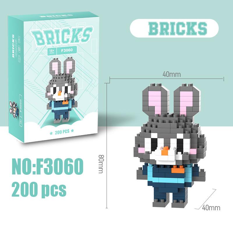 Zootopia 2 Building Blocks Anime Kawaii Cartoon mini Action Children's Animal building blocksAssemble DIY Toys Gift for Kids