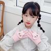 New Children's Gloves Cute Finger Gloves Korean Version Cartoon Autumn and Winter Thickened Five Finger Warm Baby Gloves