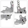Cat Keychain Bag Pendant Unique Pet Memorial Gift Lightweight Versatile for Kids Adults Hair