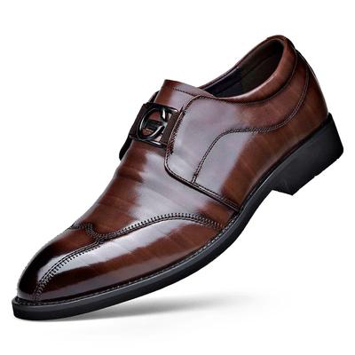 Mode Herren Kleiderschuhe Lackleder Brogues für Herren Formell Hochzeitsparty Büroschuhe