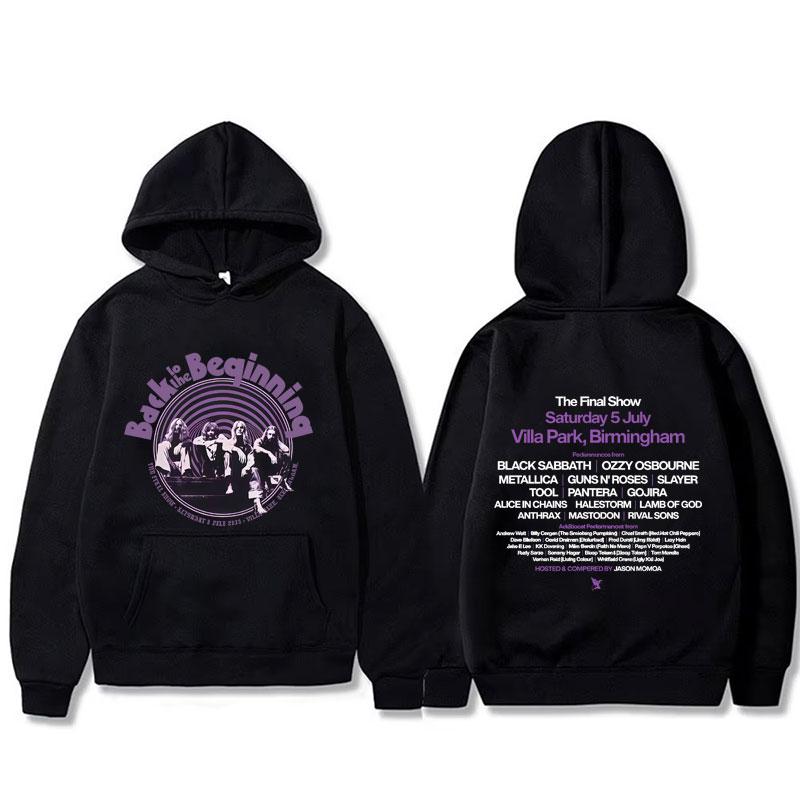 Heavy Metal Rock Band Black Sabbath and Ozzy Osbourne Back To The Beginning Hoodie Men Women Gothic Oversized Hoodies