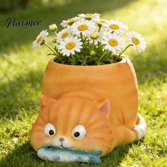 Katzen Gras Anzuchtschale für Fensterbank Fische Essens-Anzuchtschale, Niedlicher Blumentopf mit Drainage, Lustiges Entzückendes Gartendekoration Corgi Sukkulenten, Innen