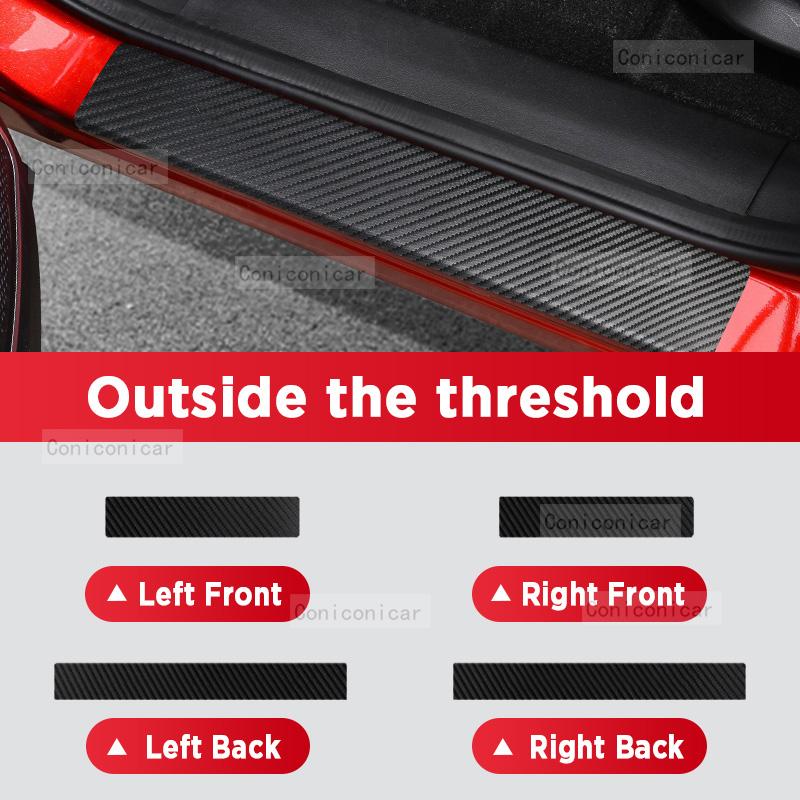 Autocollant de seuil de porte en fibre de carbone pour FORTHING T5 EVO 2025 Pédale de seuil Autocollant décoratif anti-rayures Accessoires