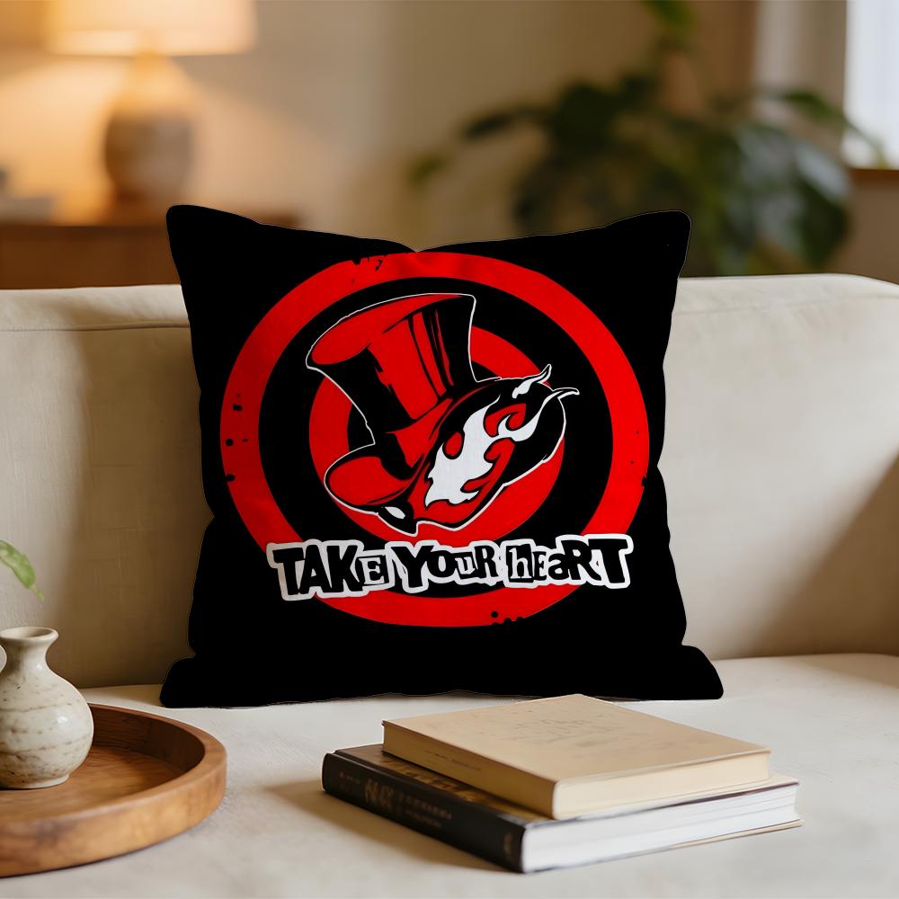 

Classic Anime PPersona 5 Cushion Cover Short plush pillowcase for bed sofa carwashable 30x30cm