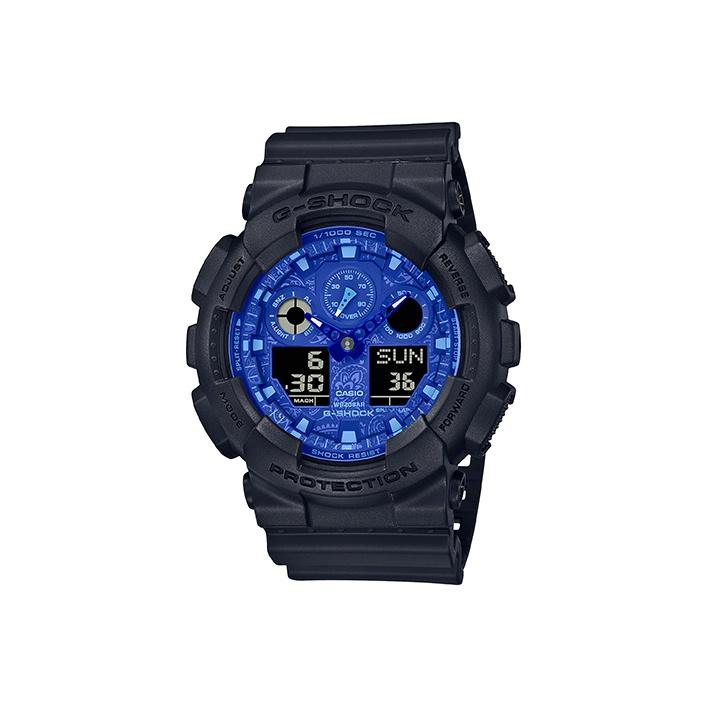 

CASIO Men Liquid Crystal/Analog Dual Display Series Watch GA-100BP-1APR Regular Watch Box