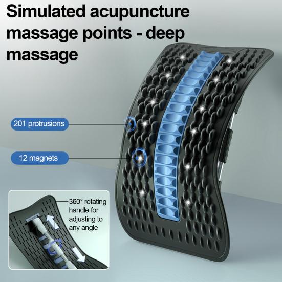 Ergonomic Back Stretcher Waist Trainer Spine Decompressor Lower Back Pain Relief Massager Lumbar Back Cracker Board Stretching Device