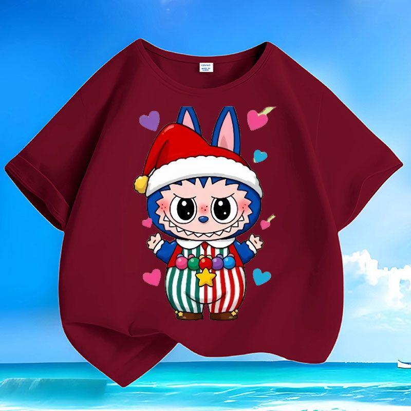 

Children s Pure Cotton Fashionable T-shirt, Loose Round-neck Top for Boys and Girls in Summer 160