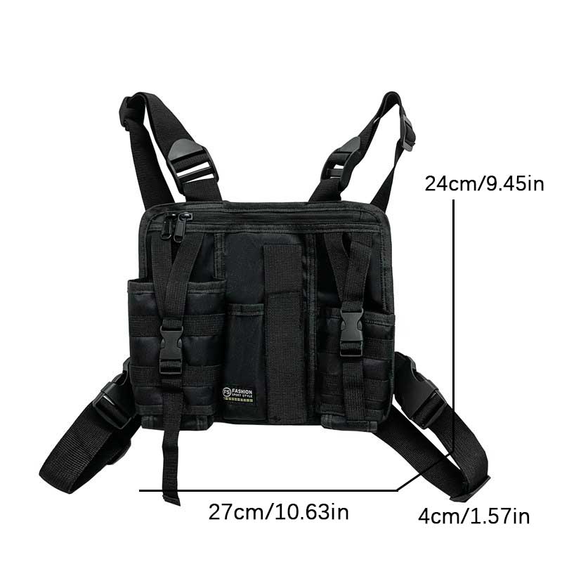 Taktická hrudní brašna pro muže, Běžecká hrudní taška s předním poutkem, Recon hrudní postroje pro lov, Outdoor EDC