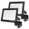 Floodlight LED Outdoor Work Light 100W 15000 Lumens 100V Ultra Thin IP66 Waterproof 6500K Daylight Color High Brightness High Heat Dissipation Wide