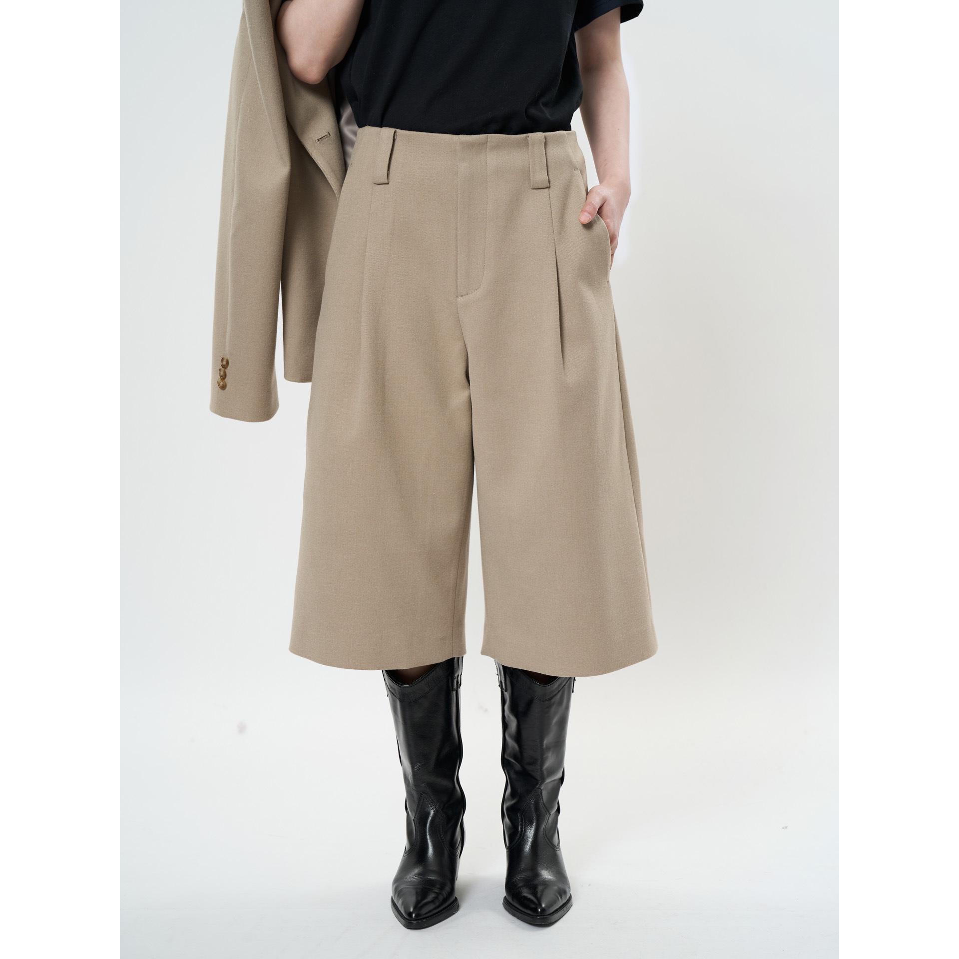 

Louvre Spring Mid-Length Slim French Pleated Trousers for Women S