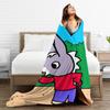 Trotro Cartoon Knitted Blankets Kawaii Plush Throw Blanket Airplane Travel Decoration Soft Warm Bedspreads