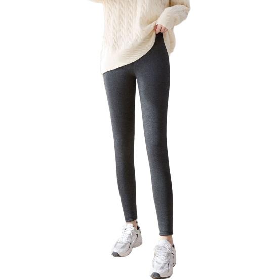Winter Leggings High Waist Slim Butt Lifting Versatile Thickened Velvet Leggings Solid