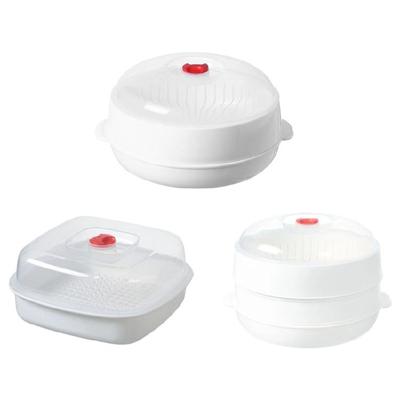 Premium Microwave Steamer With Nonslip Handle Ventilation Base For Fast Cooking Stackable Design Ideal For Family Meals