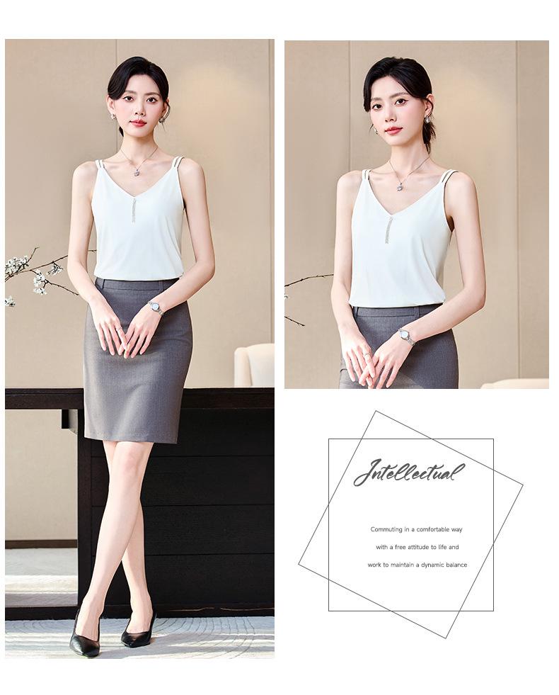 Women's Professional Short Sleeve Summer Suit – Elegant Formal Wear for Manager, Secretary, Hotel Front Desk, and Reception Work.