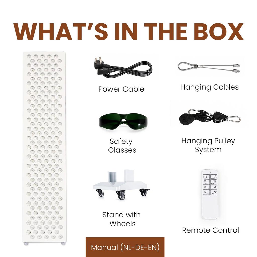 Mvolo Platinum Series 6000 – Red Light Therapy Panel – Red Light Therapy Lamp – Infrared Lamp – 7 Wavelengths – Full Body