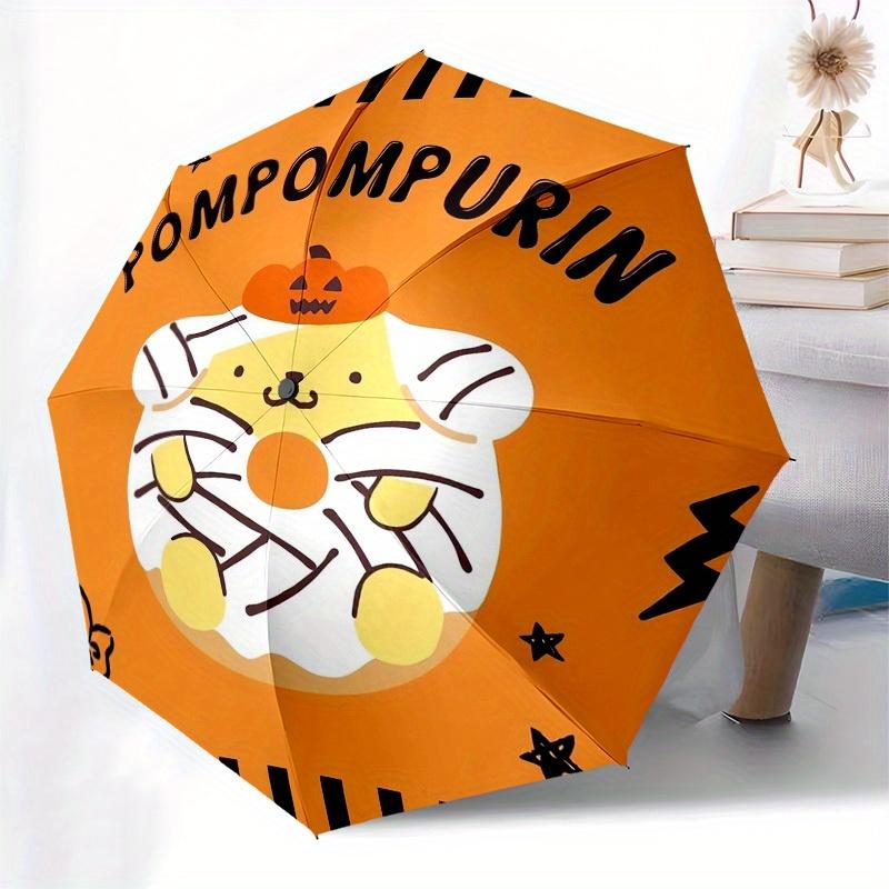 1pc Pompompurin Halloween Design Umbrella with Plastic Handle,Suitable for All Seasons Home Travel Outdoor UmbrellaSanlio324