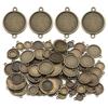 10pcs 8/10/12/14/16/18/20/25mm Round Cabochon Base Double Hole Blank Bezel Trays For Jewelry Making DIY Necklace Accessories