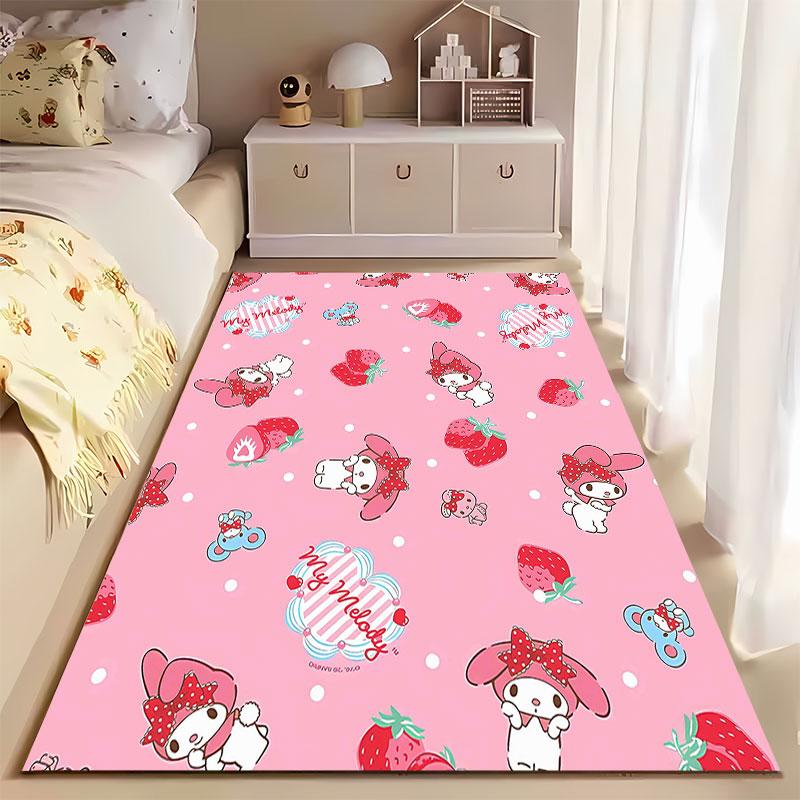 My Melody Strawberry Pink Carpet suitable as a non-slip mat for the living room or bedroom sofa