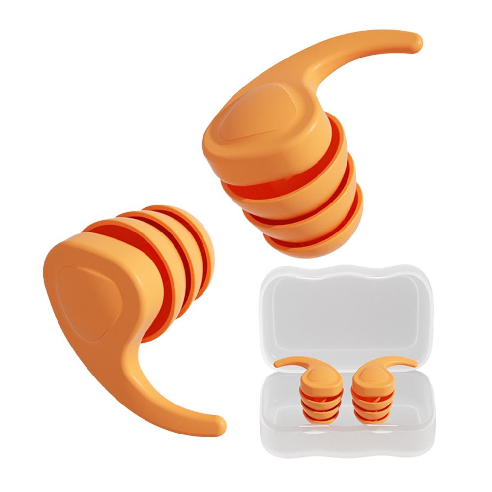 Three Layers Silicone Noise Reduction Earplugs Waterproof Swimming Ear Plug Soft Comfortable Sound Insulation Sleeping Earplugs