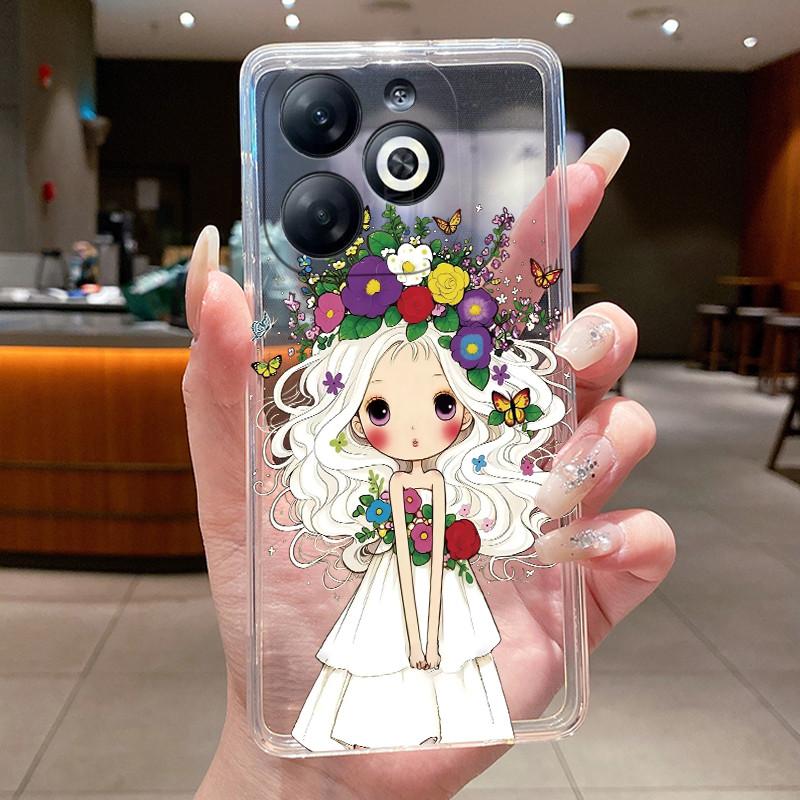 Casing For infinix Smart 8/Smart 8 Pro Luxury Dragon Cute Cool Boys Girls Soft silicone Phone Case Back Cover Transparent Shell