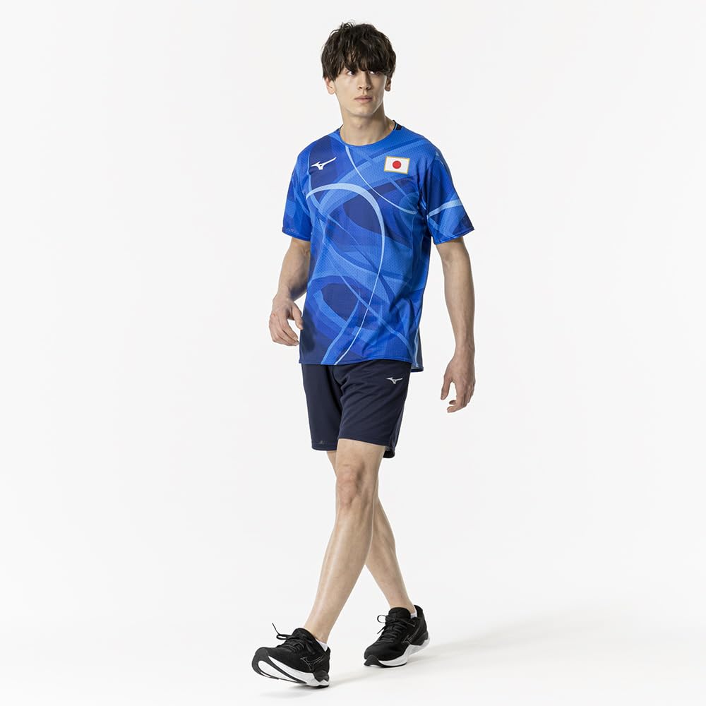 Mizuno Authentic Dry Aeroflow Training Short JAPAN MUGEN GRAPHIC Size 22 XS T-Shirt, Sleeve, Logo, Player-Inspired 32MABPA2, Unisex,