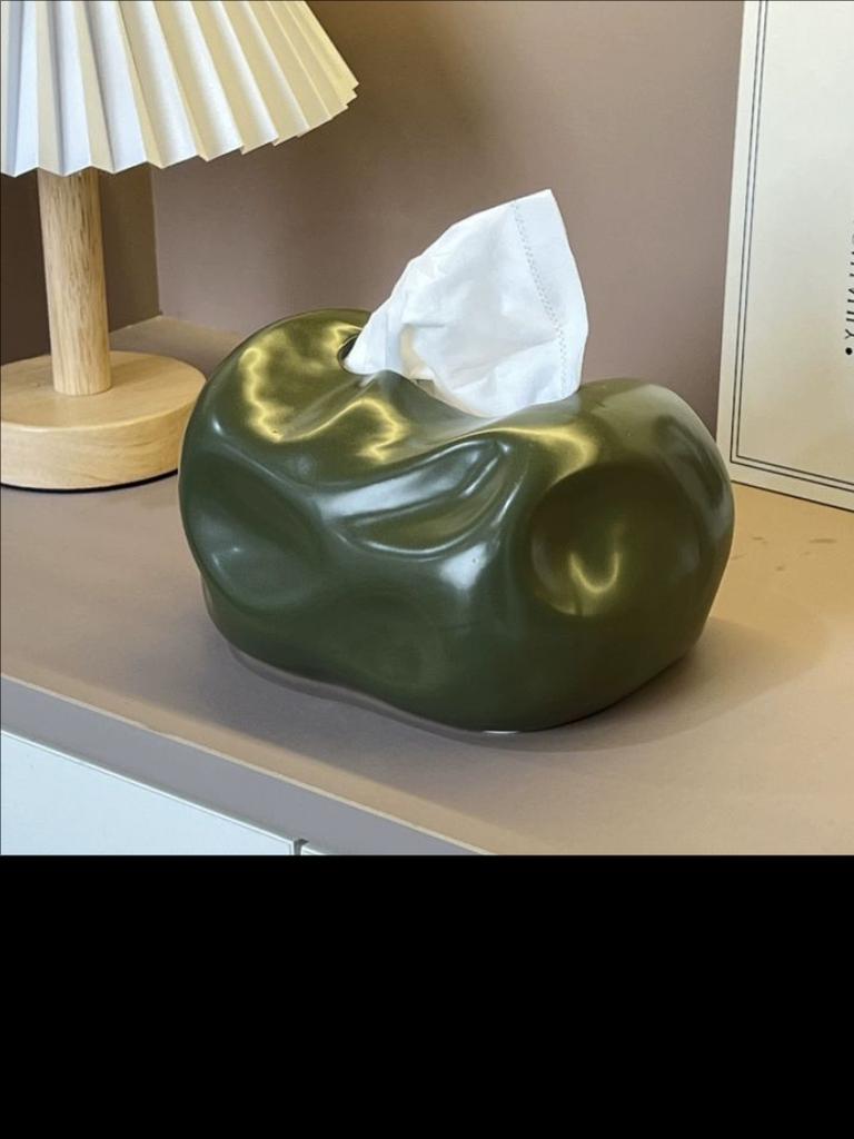 Concavo-convex Ceramic Tissue Box Desktop Decoration Creative Tissue Storage Box Modern Napkin Tissue Holder Home Decoration