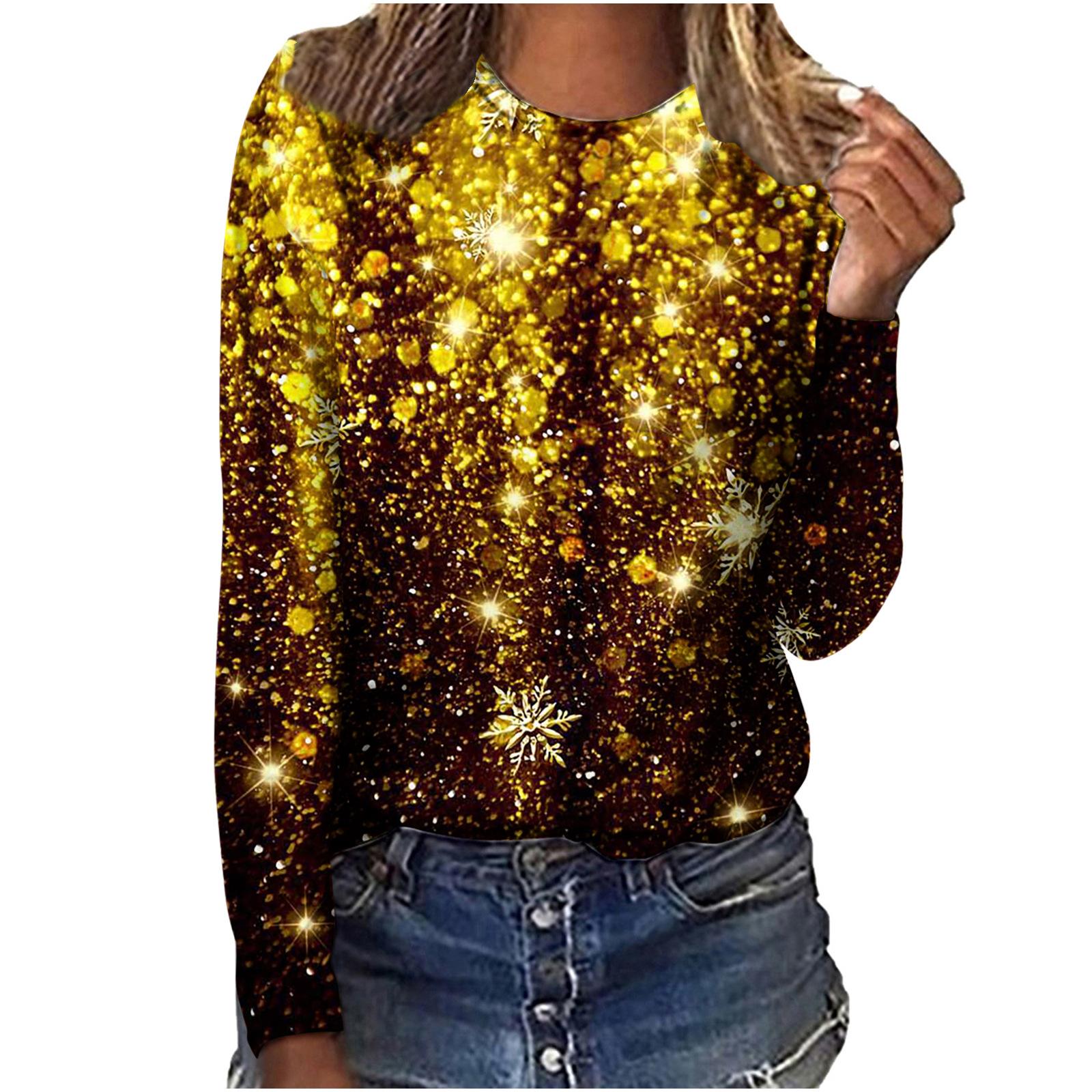 

Весна и осень Новая европейская и американская футболка Женская футболка с длинным рукавом с цифровой 3D-печатью M