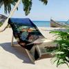 Sea Turtle Underwater Ocean Scene Beach towel quick-drying for travel outdoor sports jogging beach and swimming