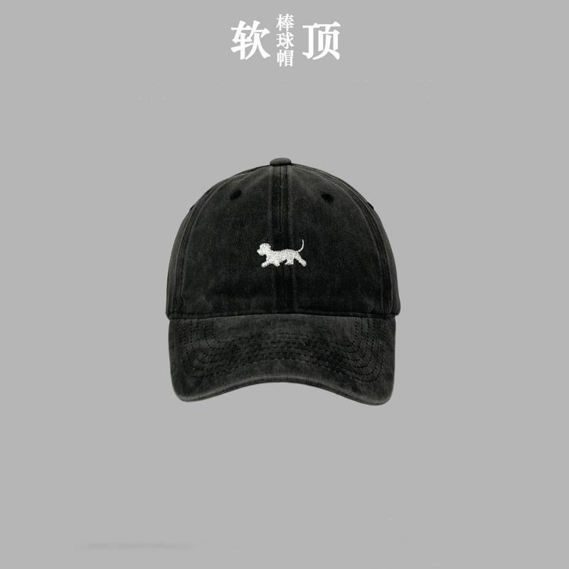 Spring and Summer Teddy Embroidery Soft Top Thin Baseball Cap Female Male Casual Washing Old Cap Male Trend