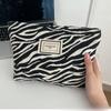 1PC Leopard Print Makeup Bag Large Capacit -Fashion Zebra Cosmetic Pouch Travel Toiletry Organizer for Women Girls Wash Handbag