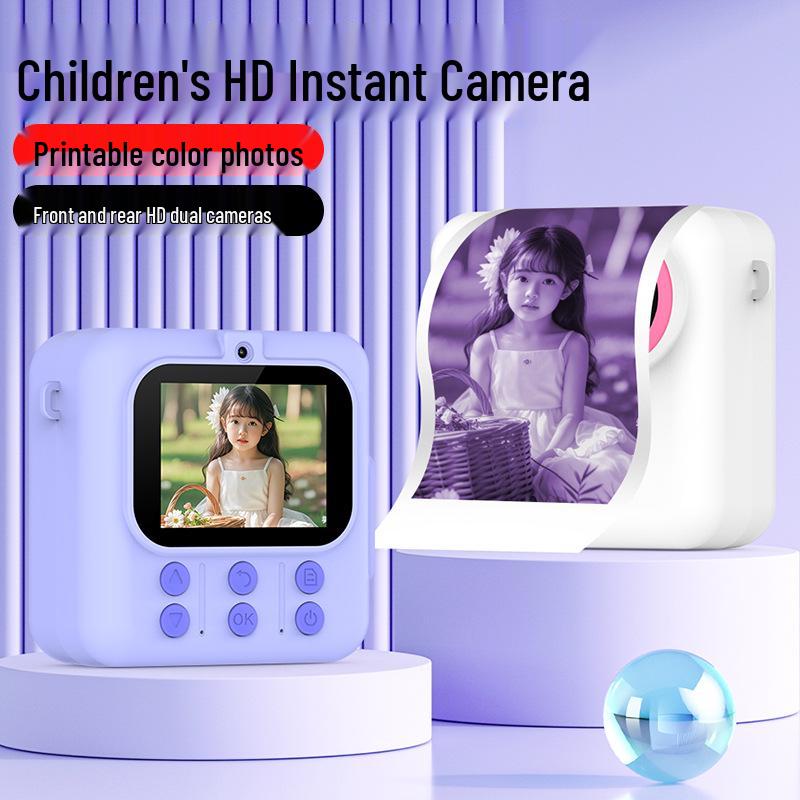 Kids Dual Camera: Cute Mini HD Instant Camera with Thermal Printer (Model M07)