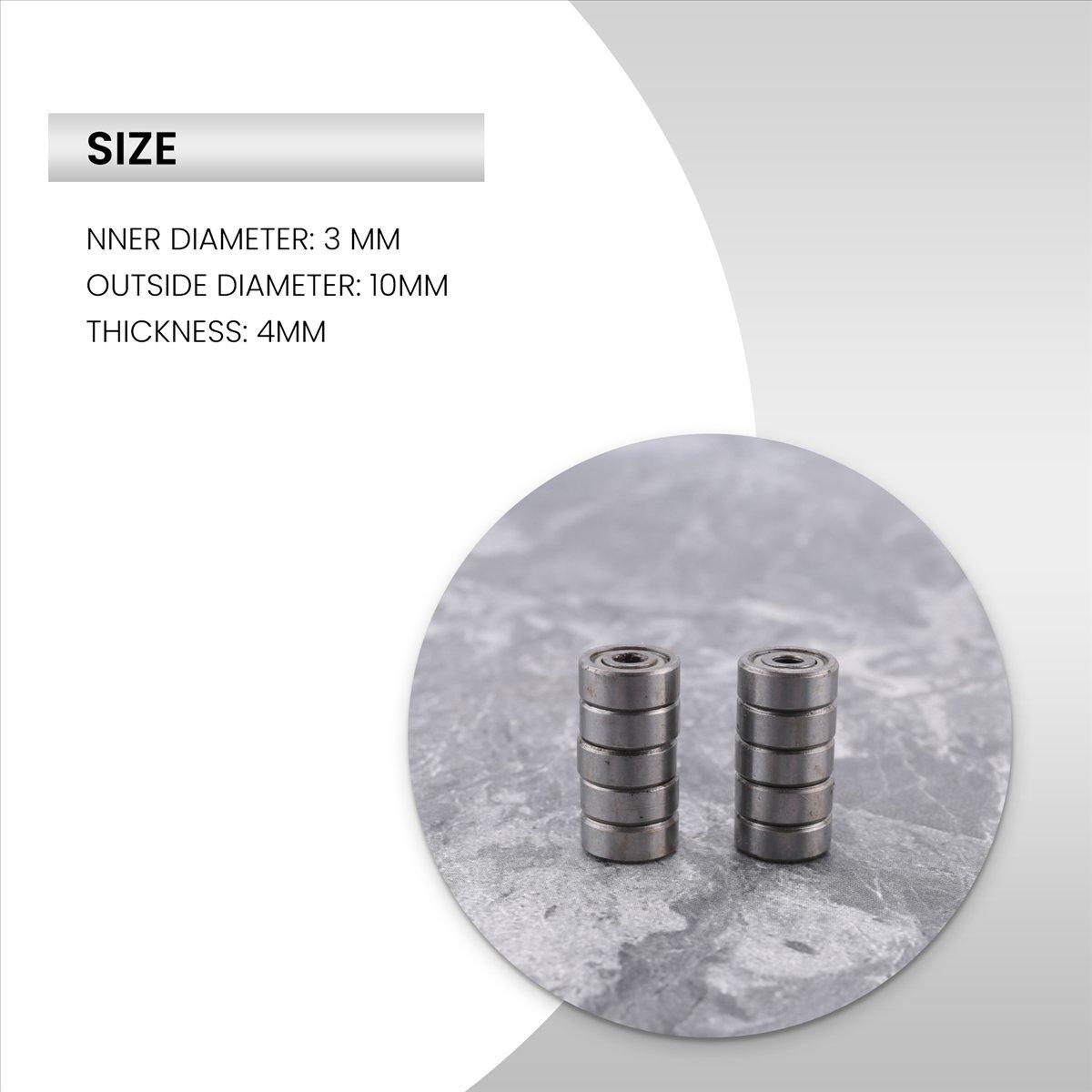 

BHBL 10 Pieces Miniature Radial Ball Bearings 623ZZ 3x10x4mm for RC Car China Mainland