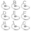 Zircon Initial A-Z Letter Rings for Women Girl Adjustable Opening Ring Name Alphabet Female Wedding Fashion Jewelry Gift