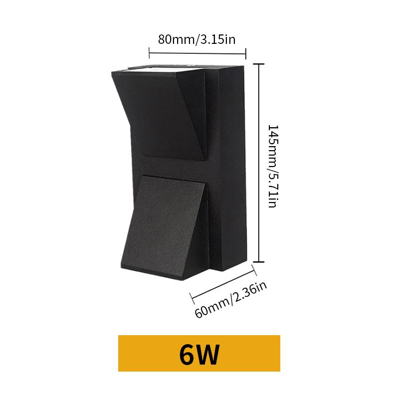 LED Wall Light Lamp 85-265V 3W 6W Cold White Warm White High Brightness Energy Saving Indoor Outdoor Modern For Home Garden