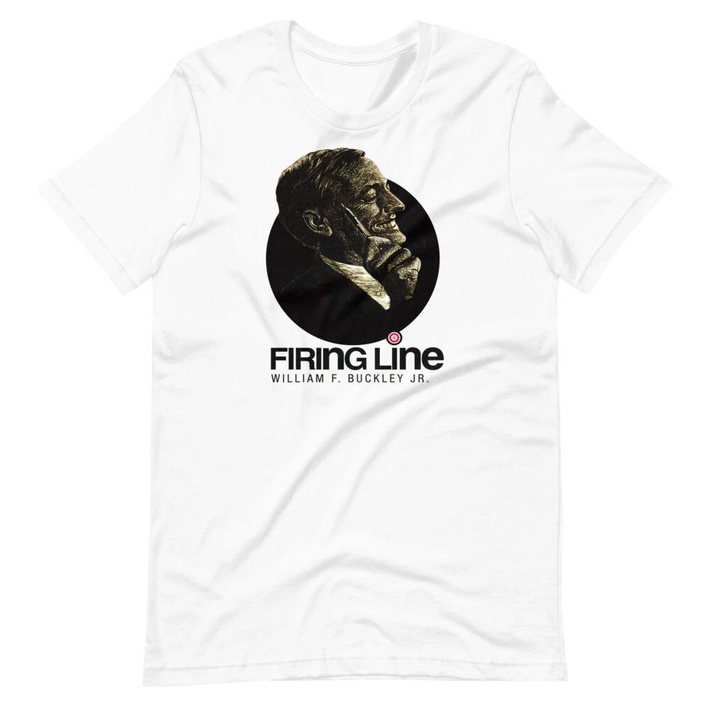 

FIRING LINE William Buckley Show Tee Shirt Short-Sleeve Unisex 100% Cotton T-shirt Mens Tees Top 3XL