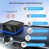 Monitoring system security alarm solar TPMS digital LCD display truck RV TPMS with indicator light warning car tire pressure alarm 6 external sensors